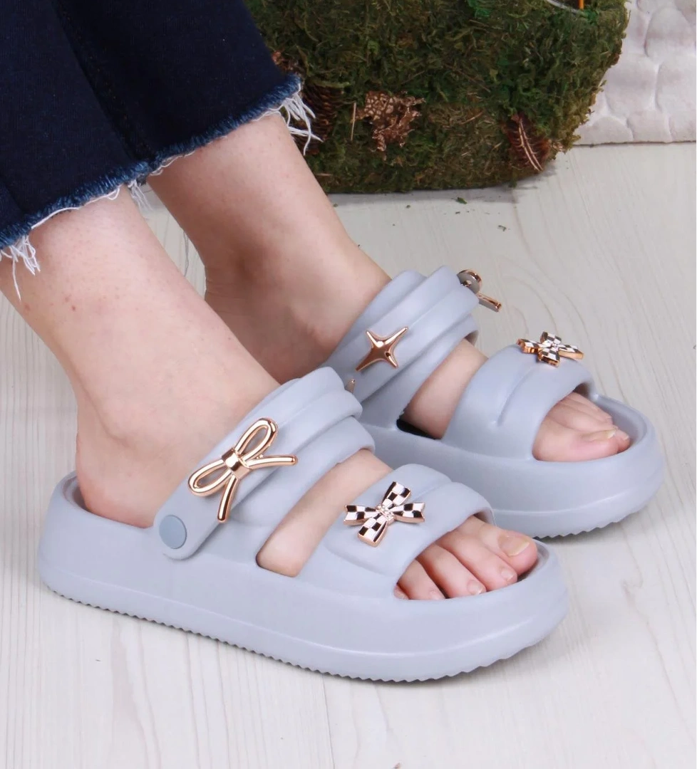 E458 Günlük Plaj Deniz Havuz Terliği Hafif Rahat Esnek Kadın Terlik