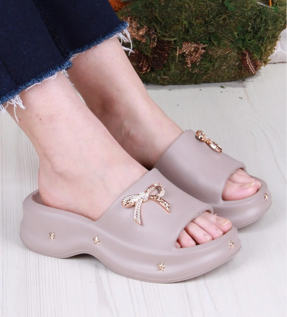 E461 Günlük Plaj Deniz Havuz Terliği Hafif Rahat Esnek Kadın Terlik