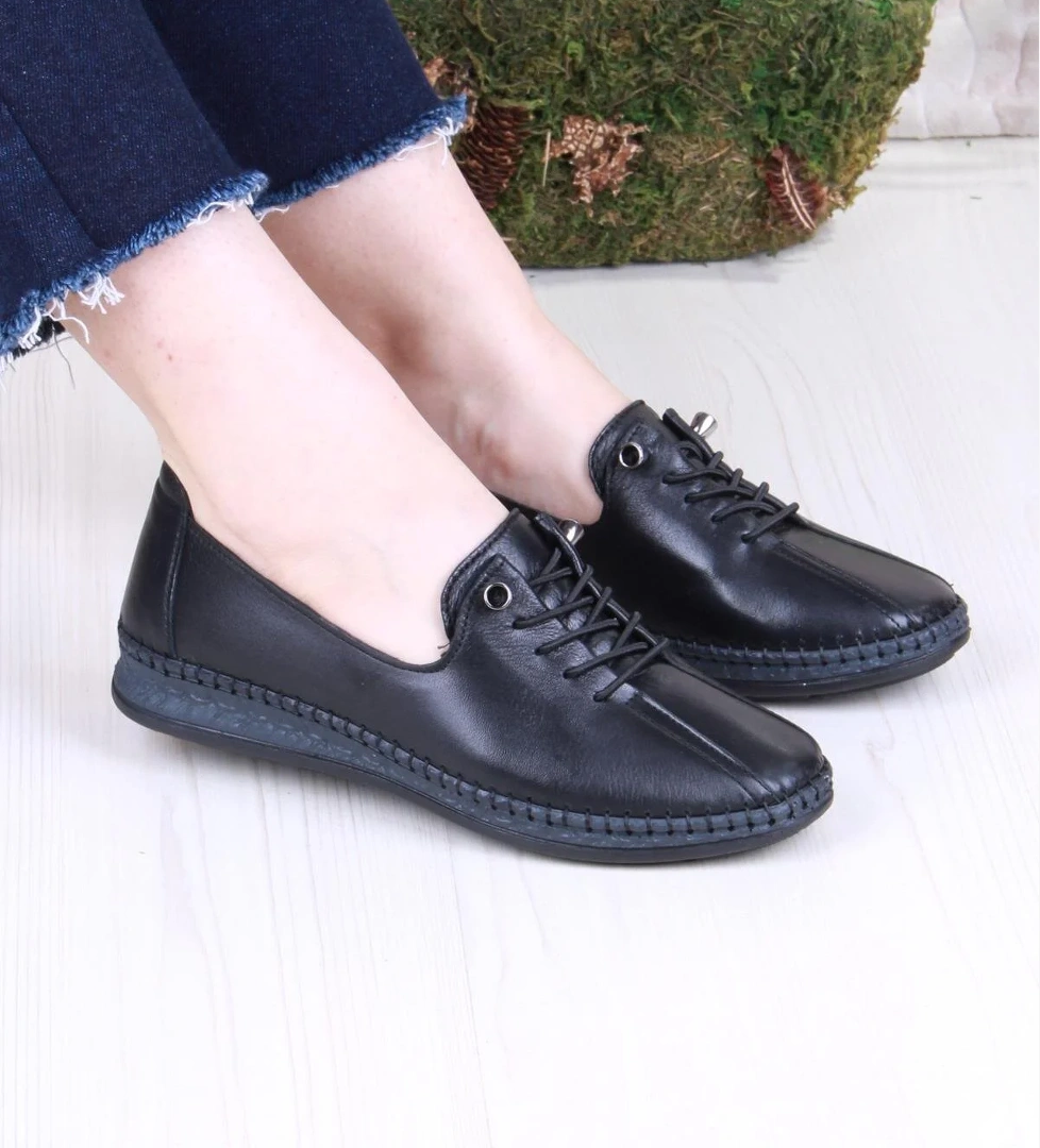 428786 Anatomik Rahat Esnek Hakiki Deri Kadın Ayakkabı - Görsel 1