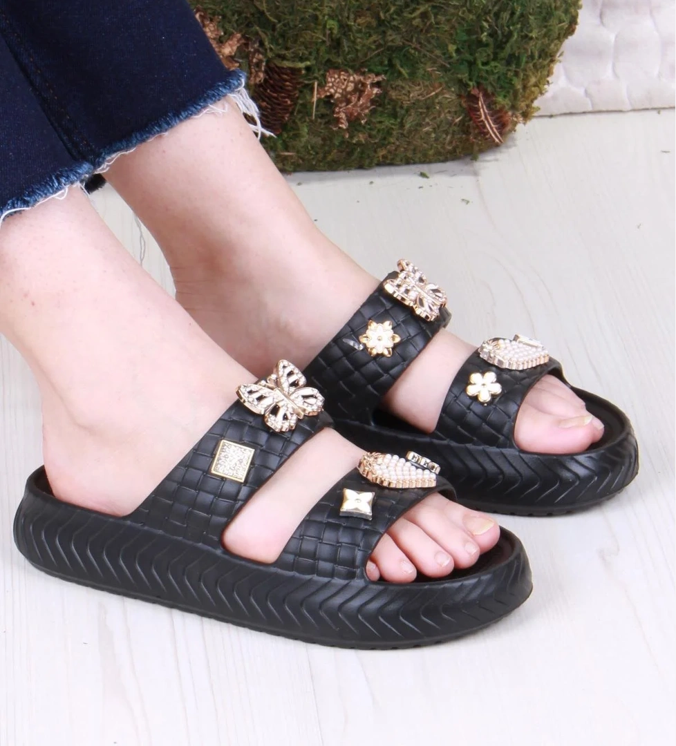 800-17 Günlük Plaj Deniz Havuz Terliği Hafif Rahat Esnek Kadın Terlik - Görsel 1