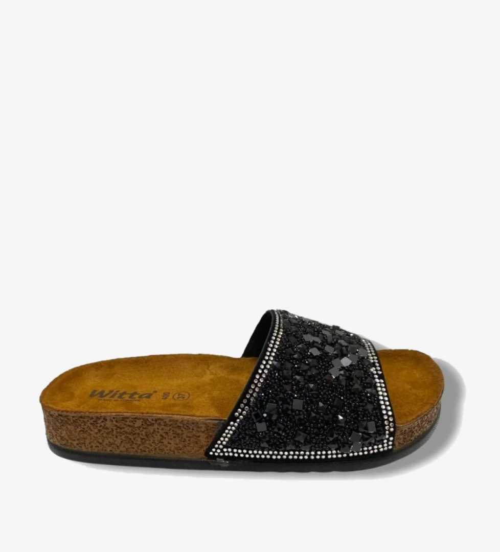 55406-25 Karma Taşli Anatomik Kadın Terlik - Görsel 1