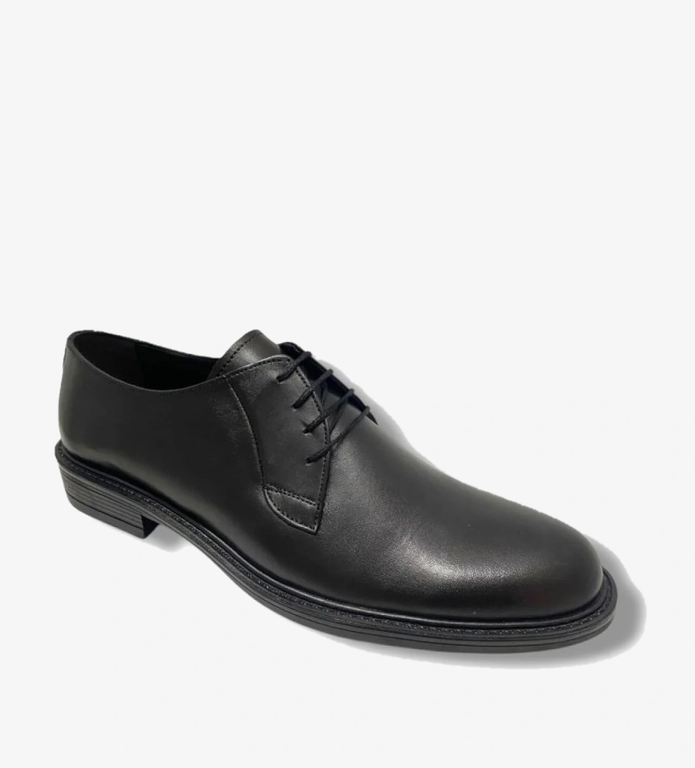 3163-25 Hakiki Deri Eva Bağcıklı Erkek Ayakkabı - Görsel 1