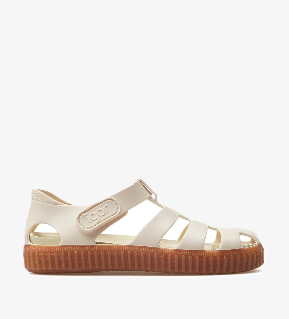 Nıco Caramelo Unısex Çocuk Kaymaz Taban Günlük Sandalet 25y S10291 Bej - Görsel 1