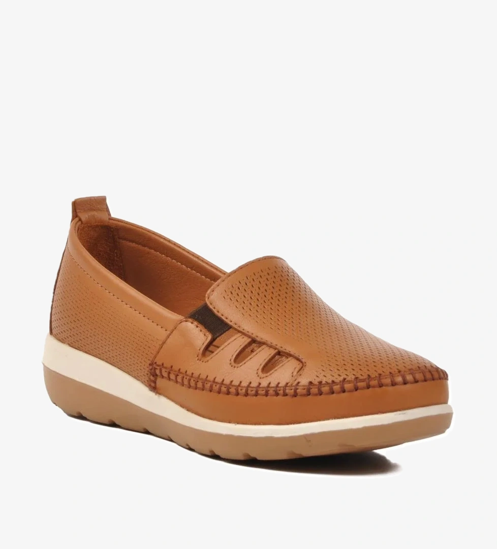 Voyager Bej Voyager Hakiki Deri Kadın Ayakkabı