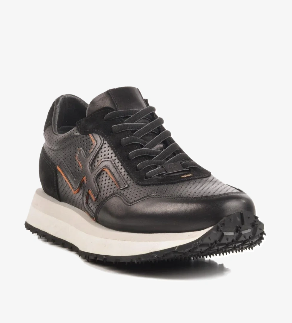 Walkway 4Y2187 Siyah-Beyaz Hakiki Deri Erkek Sneaker model görseli