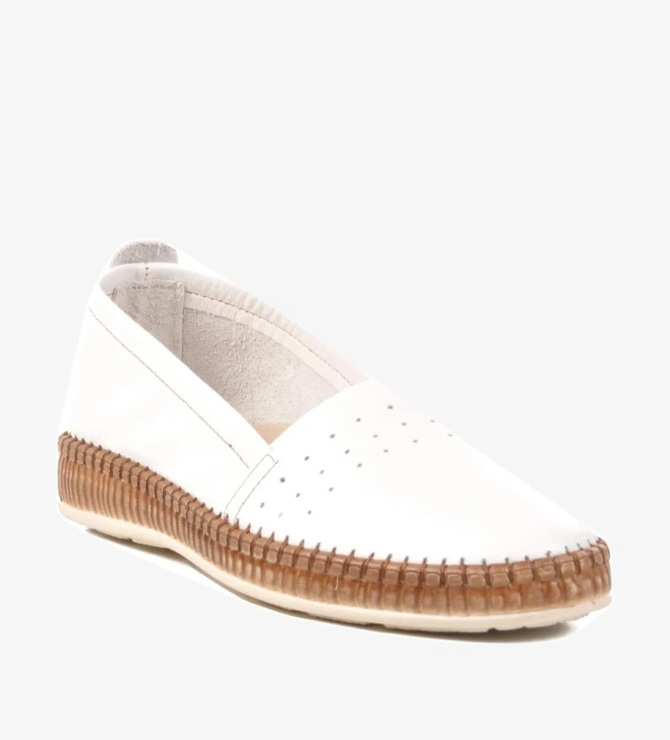 231747 Z Beyaz Hakiki Deri Kadın Günlük Ayakkabı