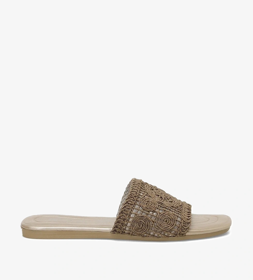 24S-163 5FX Kahverengi Kadın Terlik - Görsel 1