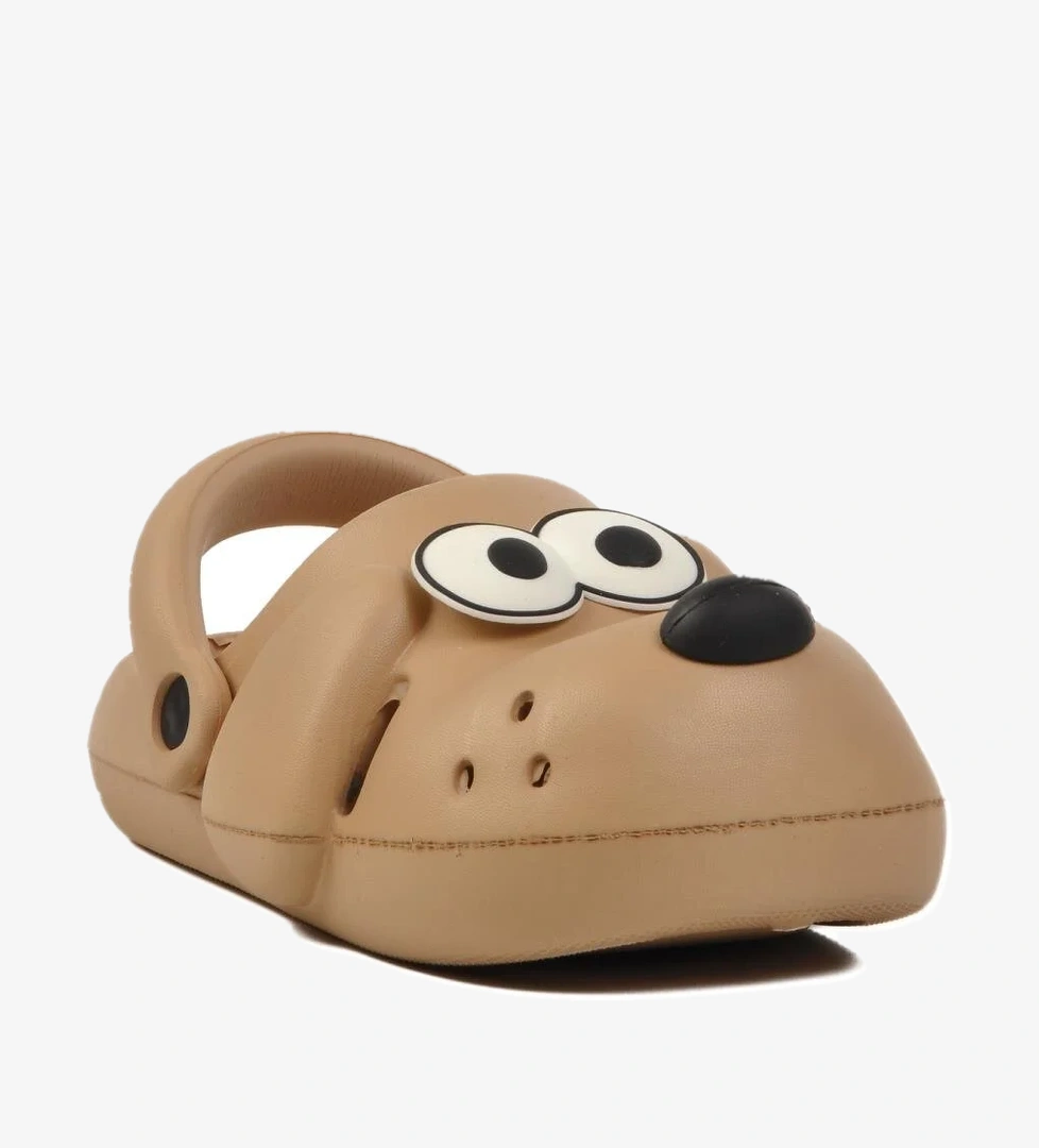 Bej Unisex Çocuk Sabo Terlik Doggy F - Görsel 1