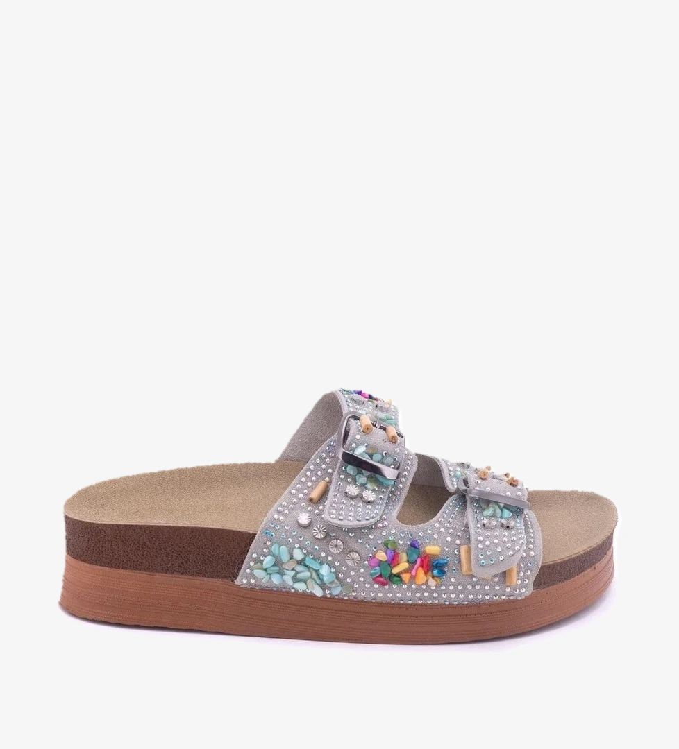 7874 Kadın Taşlı Terlik