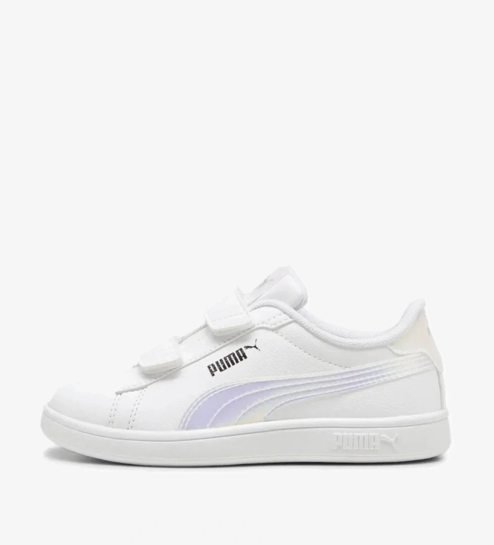 Puma Smash 3.0 Holo 2.0 V Çocuk Beyaz Sneaker model görseli