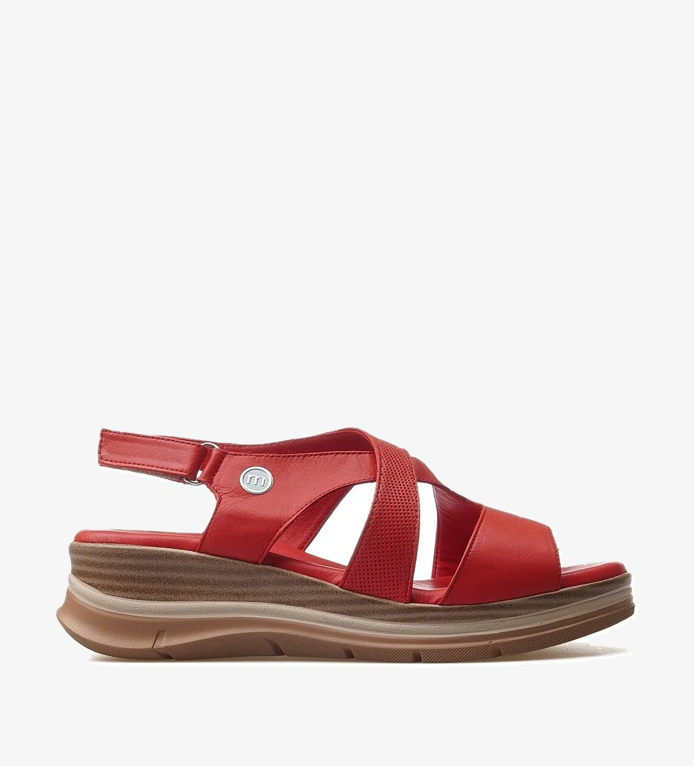 Mammamia Kadın Hakiki Deri Topuklu Günlük Sandalet 25y D25ys-2790 Z Kırmızı model görseli