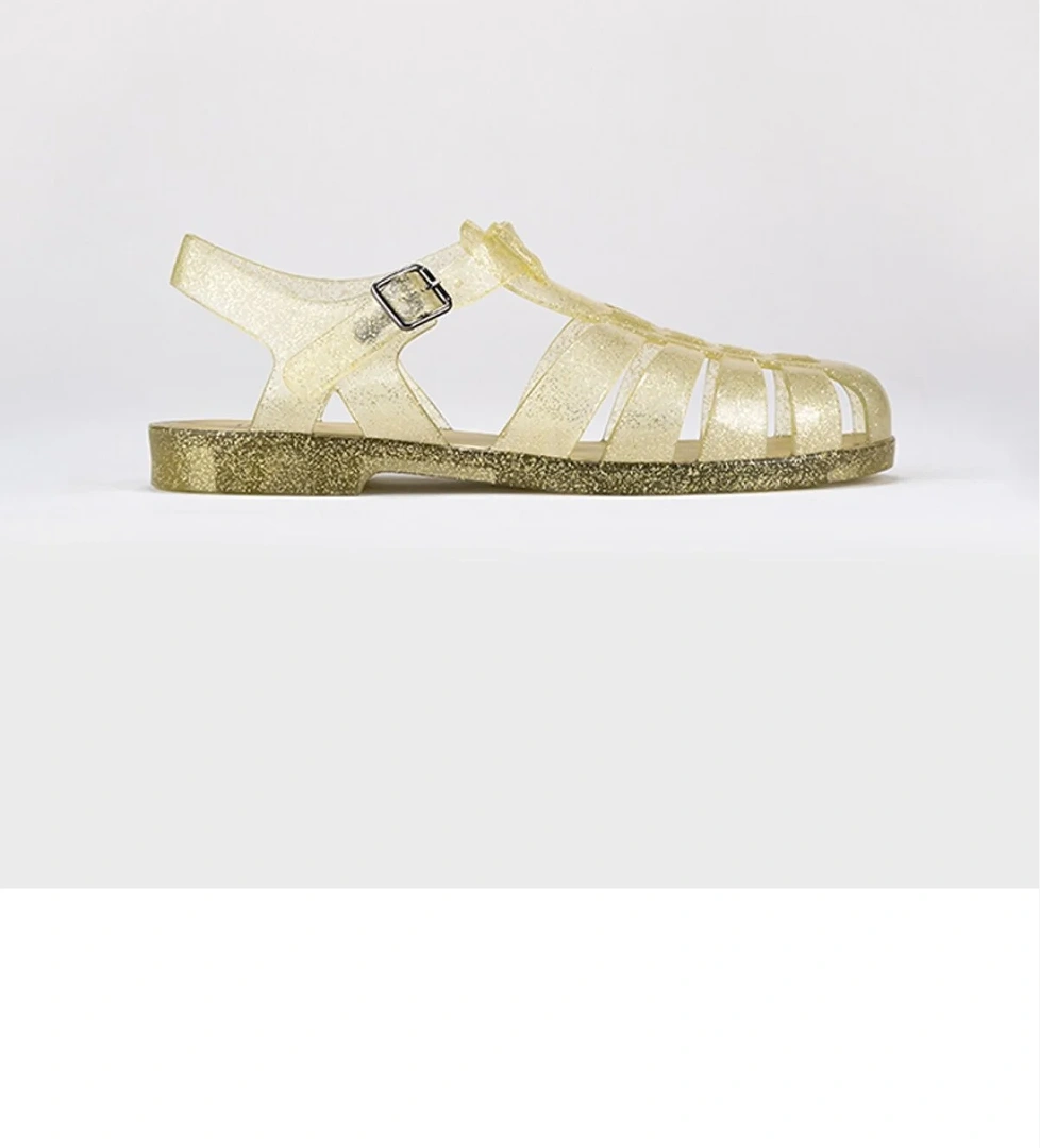 Biarritz Glitter Kadın Altın Sandalet - Görsel 1