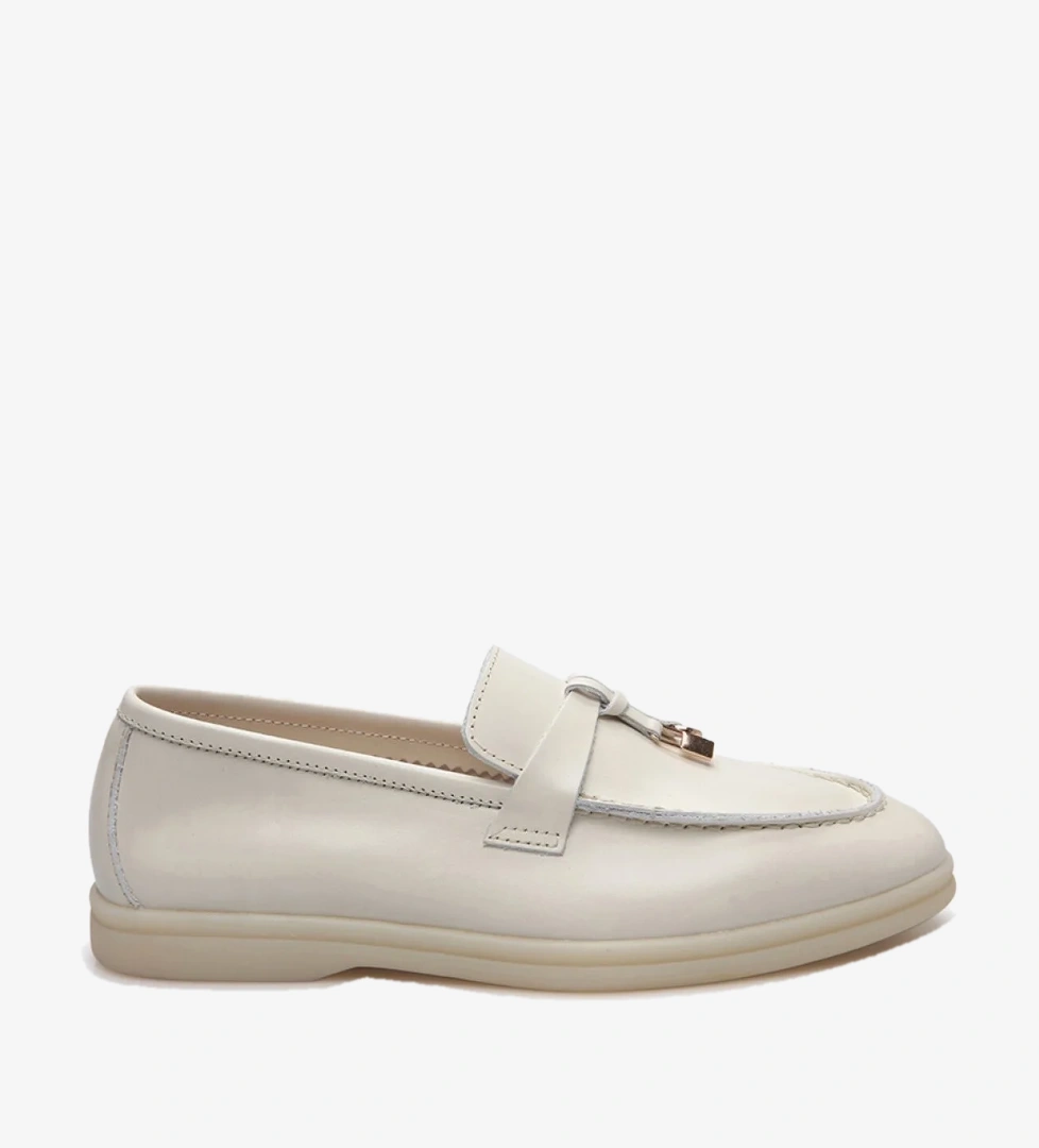 Hotiç Hotiç Bej Kadın Deri Ekru Loafer Flo'da! Bej - 1. görsel