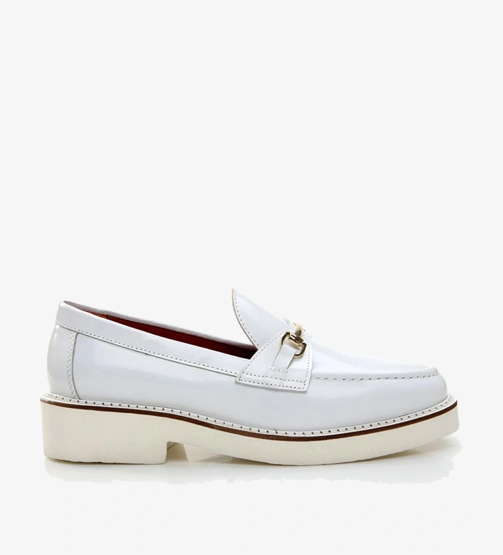 Kadın Deri Beyaz Loafer