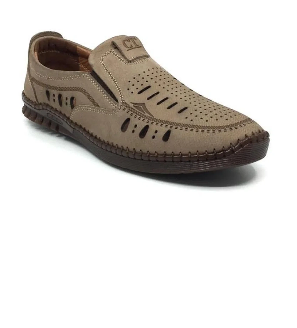 577 Ortopedik Erkek Günlük Hakiki Deri Yazlık Ayakkabı - Görsel 1