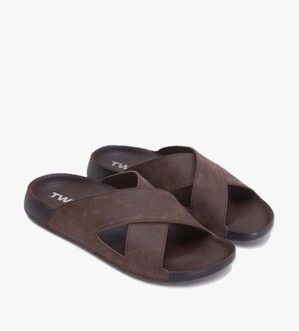 Kahverengi Çapraz Bant Terlik