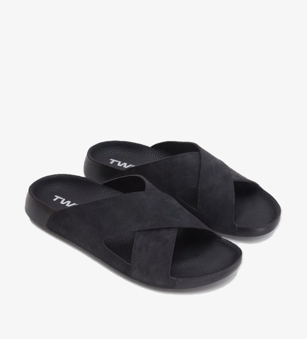 Siyah Çapraz Bant Terlik