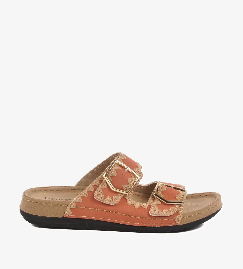 Kırmızı Anatomik Çift Bantlı Kadın Terlik 41.001 Z