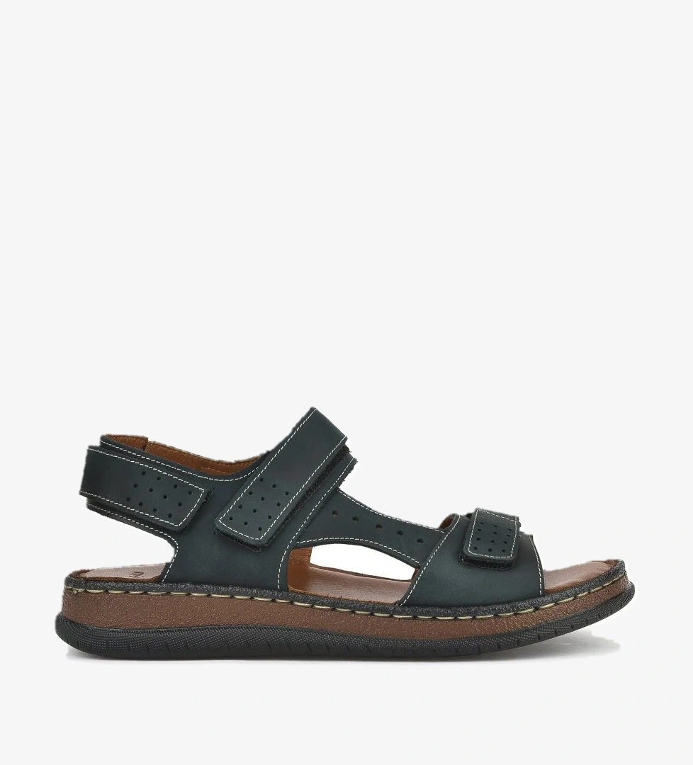 Erkek Hakiki Deri Sandalet 1511045ZS6 Yeşil