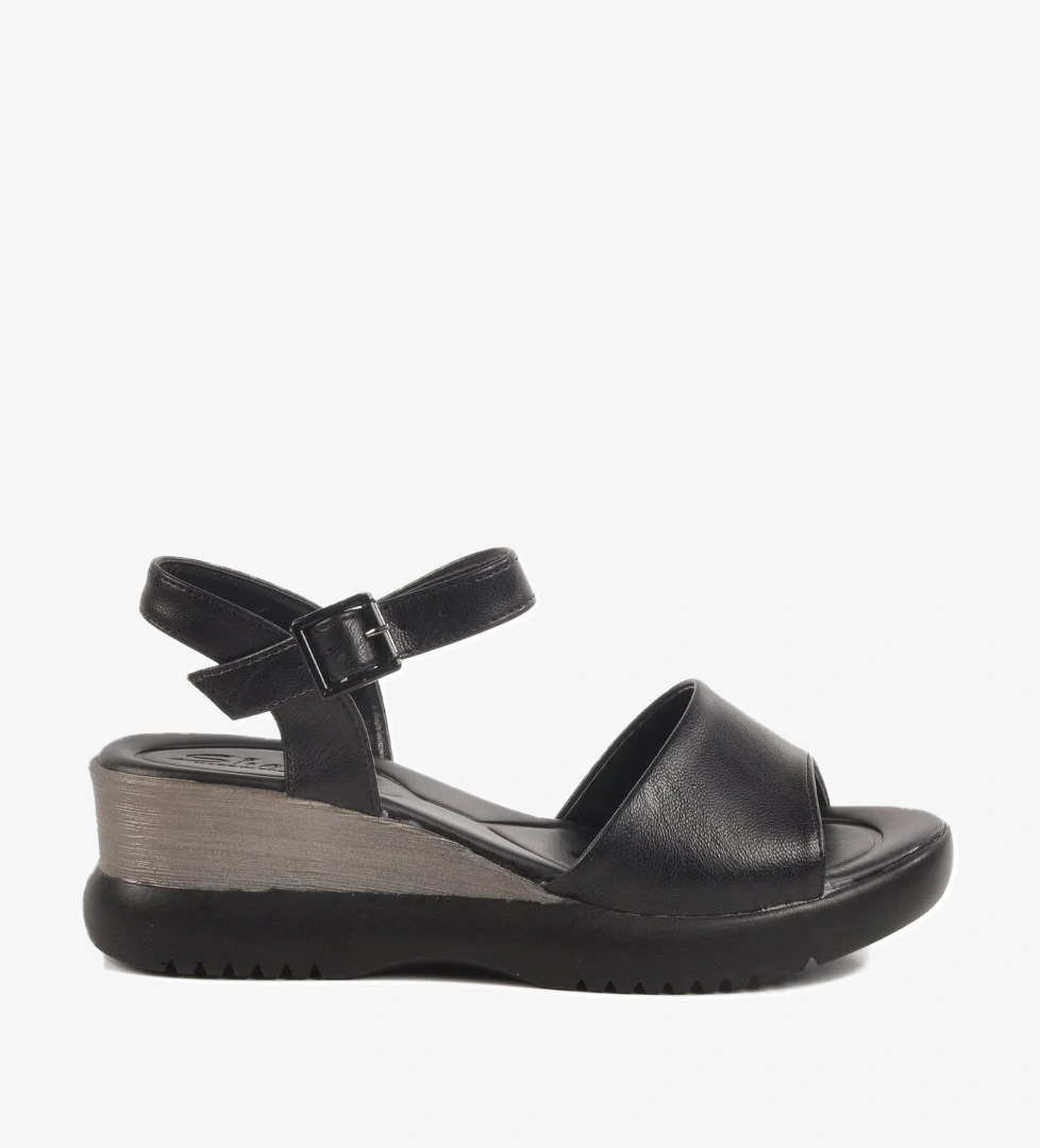 Siyah Topuklu Kadın Sandalet T-003 Z