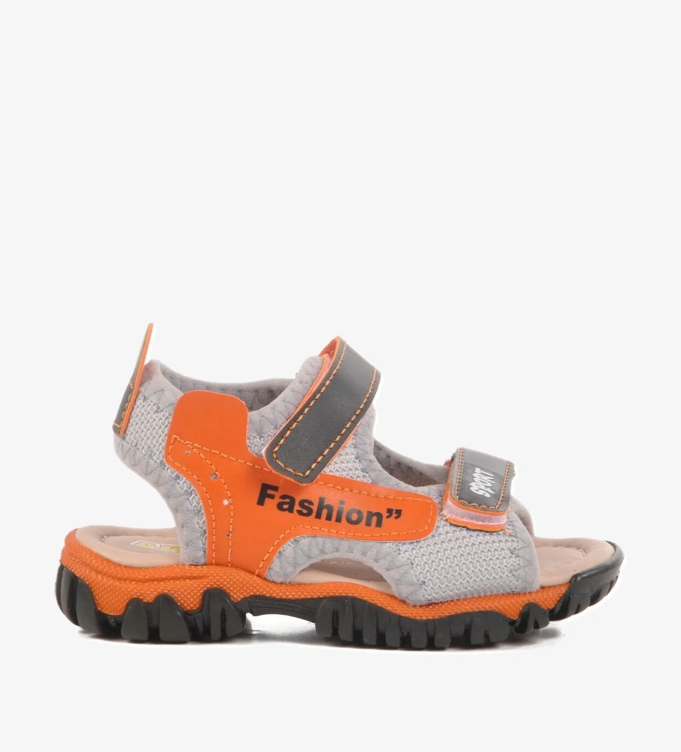 Siyah Cırtlı Ortopedik Erkek Çocuk Spor Sandalet 25T102 B