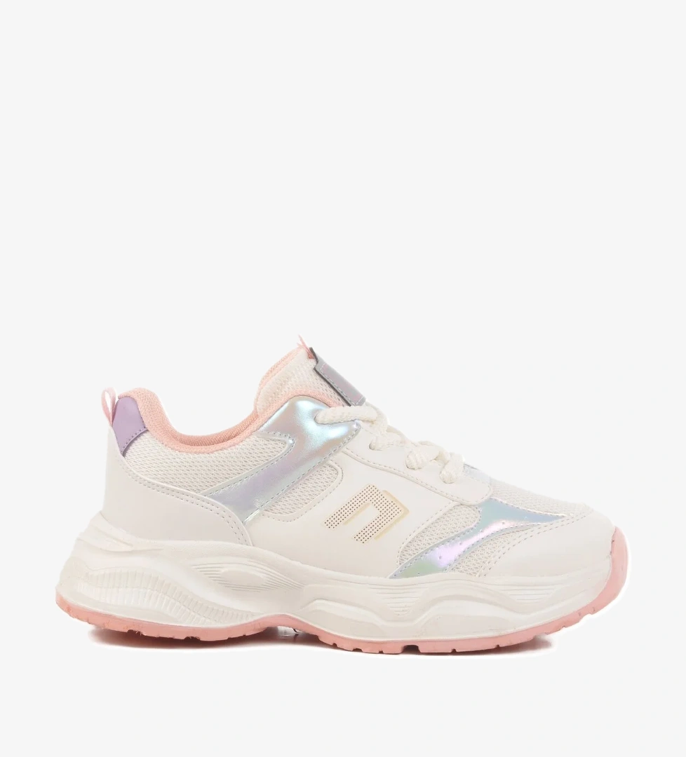 Gümüş Fileli Hafif Hava Alabilen Kız Çocuk Spor Ayakkabı Birian F