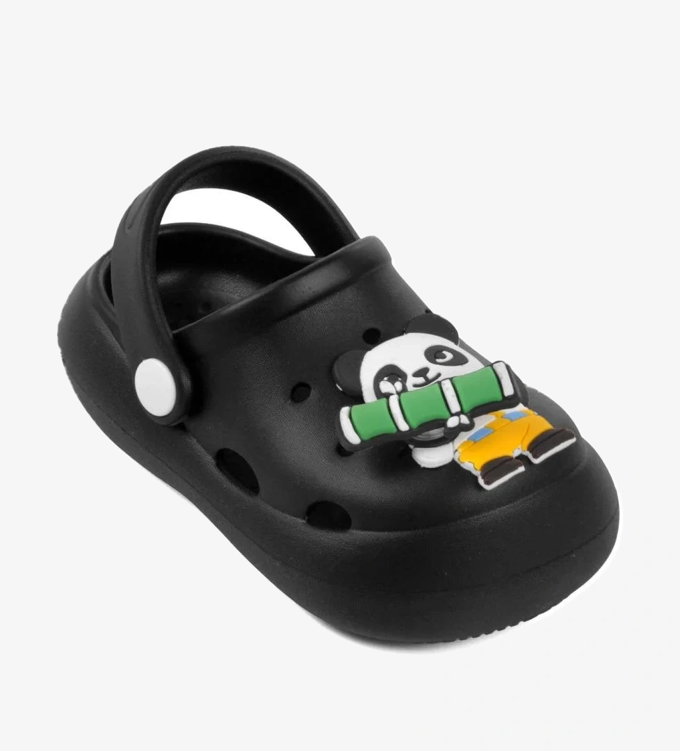 Walkway Yumurcak Siyah Pudra Sabo Terlik Yazlık Kız F Çocuk Sandalet model görseli