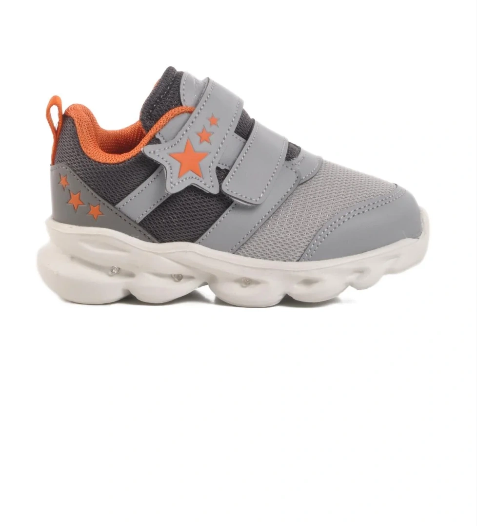 Walkway Gri Işıklı Hafif Bebek Çocuk Spor Ayakkabı Cayt B model görseli