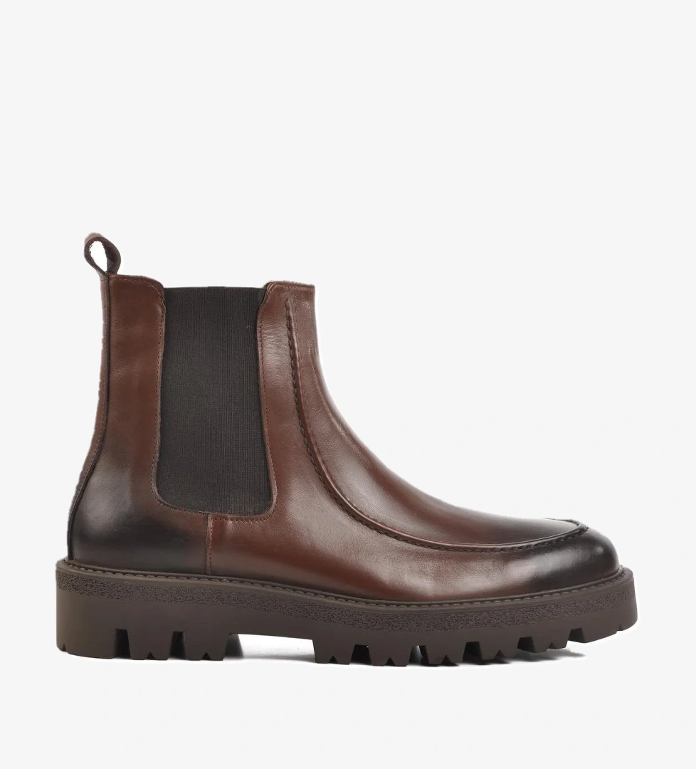 Premium 106 M Kahve Hakiki Deri Erkek Chelsea Bot