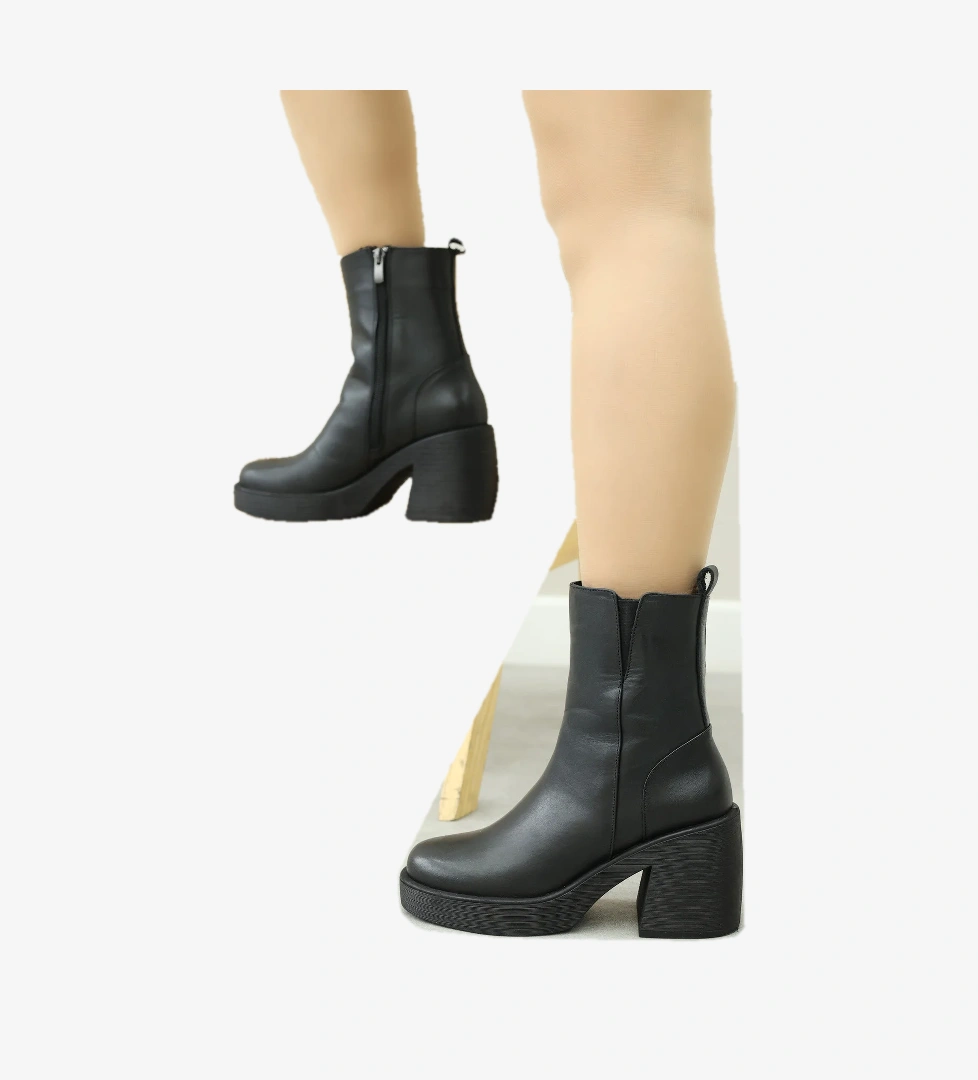 Hakiki Deri Kadın Klasik Bot 217SZA0657-03