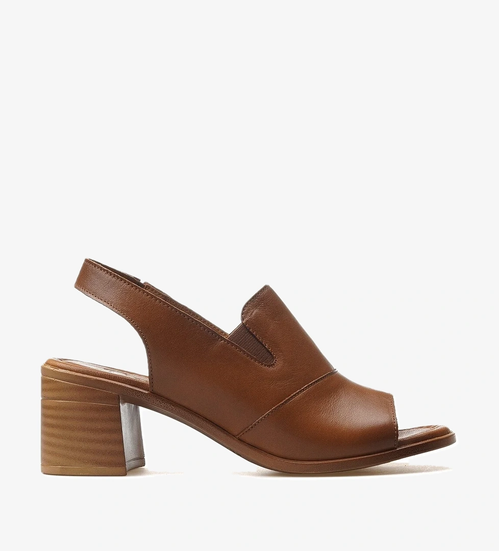 Venüs Kadın Hakiki Deri Topuklu Sandalet 25y 24381825y Z Taba model görseli