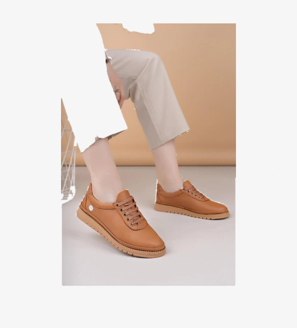 Mammamia Mammamia Taba D25Ya-705 Kadın Deri Casual Ayakkabı | Flo Taba - 1. görsel