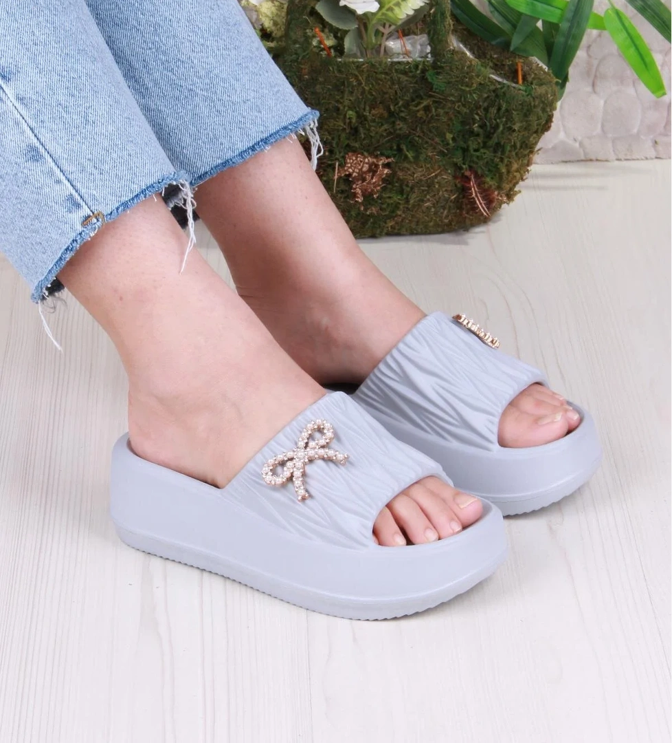 E462 Günlük Plaj Deniz Havuz Terliği Hafif Rahat Esnek Kadın Terlik