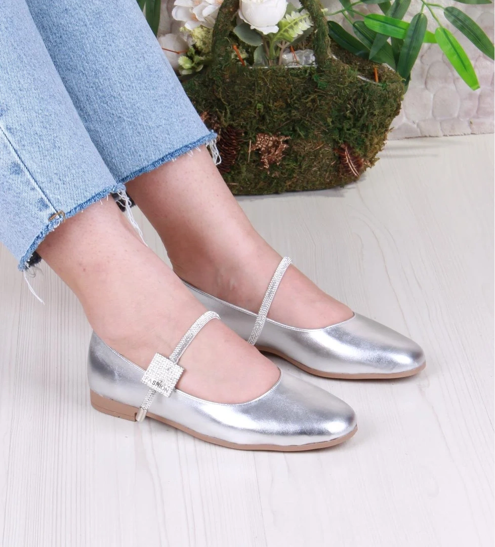 01-625 Soft Taş Toka Detaylı Rahat Kadın Babet