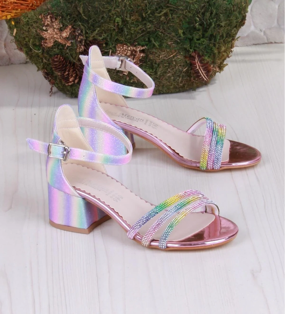 Fort 352089 Taşlı Detaylı Topuklu Kız Çocuk Abiye Ayakkabı model görseli