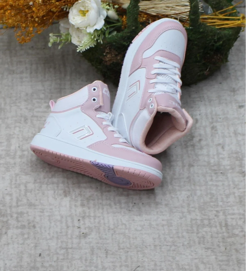 Cool Adel Pudra Beyaz Boğazlı Kaymaz Taban Rahat Çocuk Ayakkabı - Görsel 1