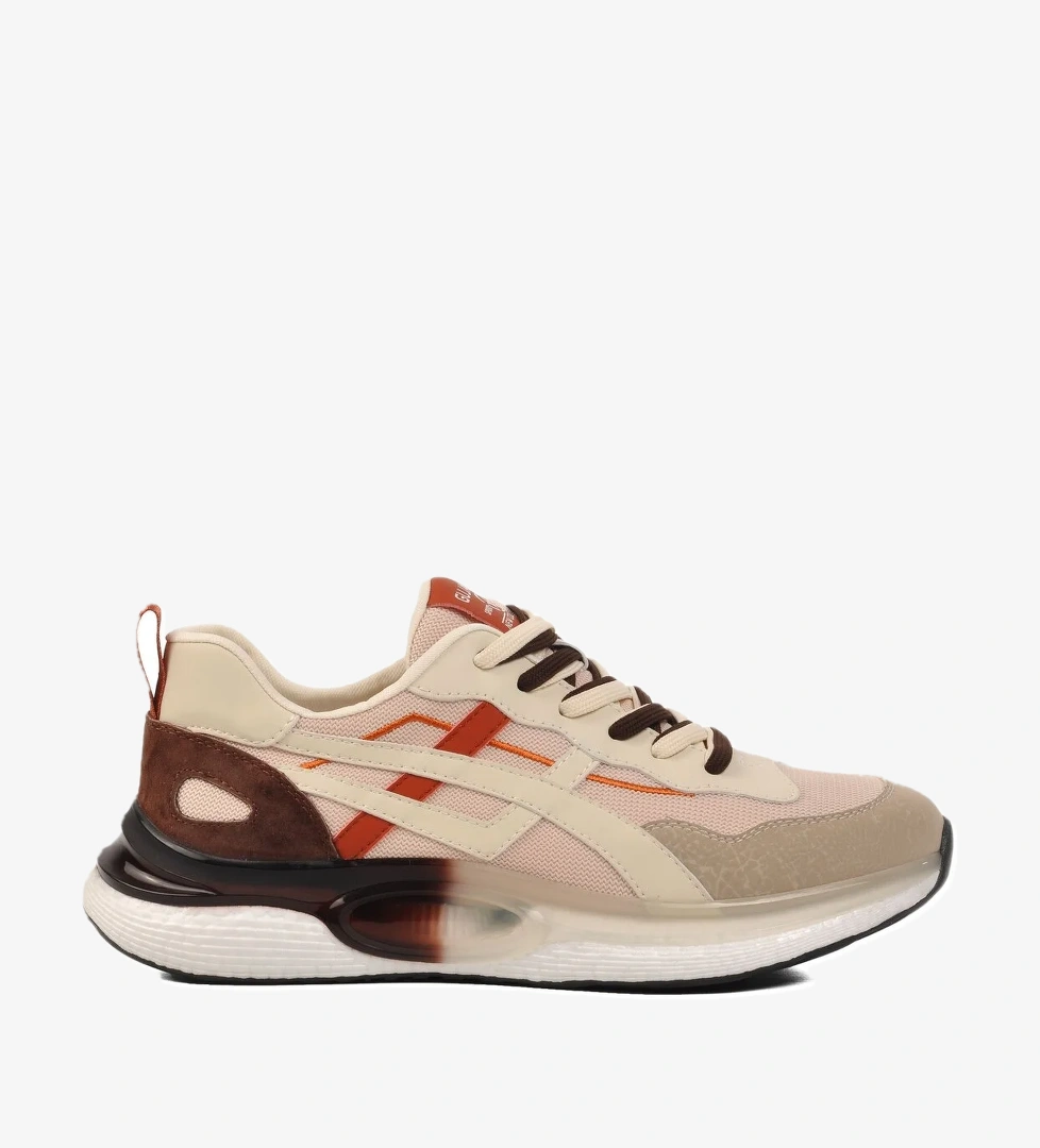 Bej Fileli Hava Alabilen Erkek Spor Ayakkabı 25Y563 M