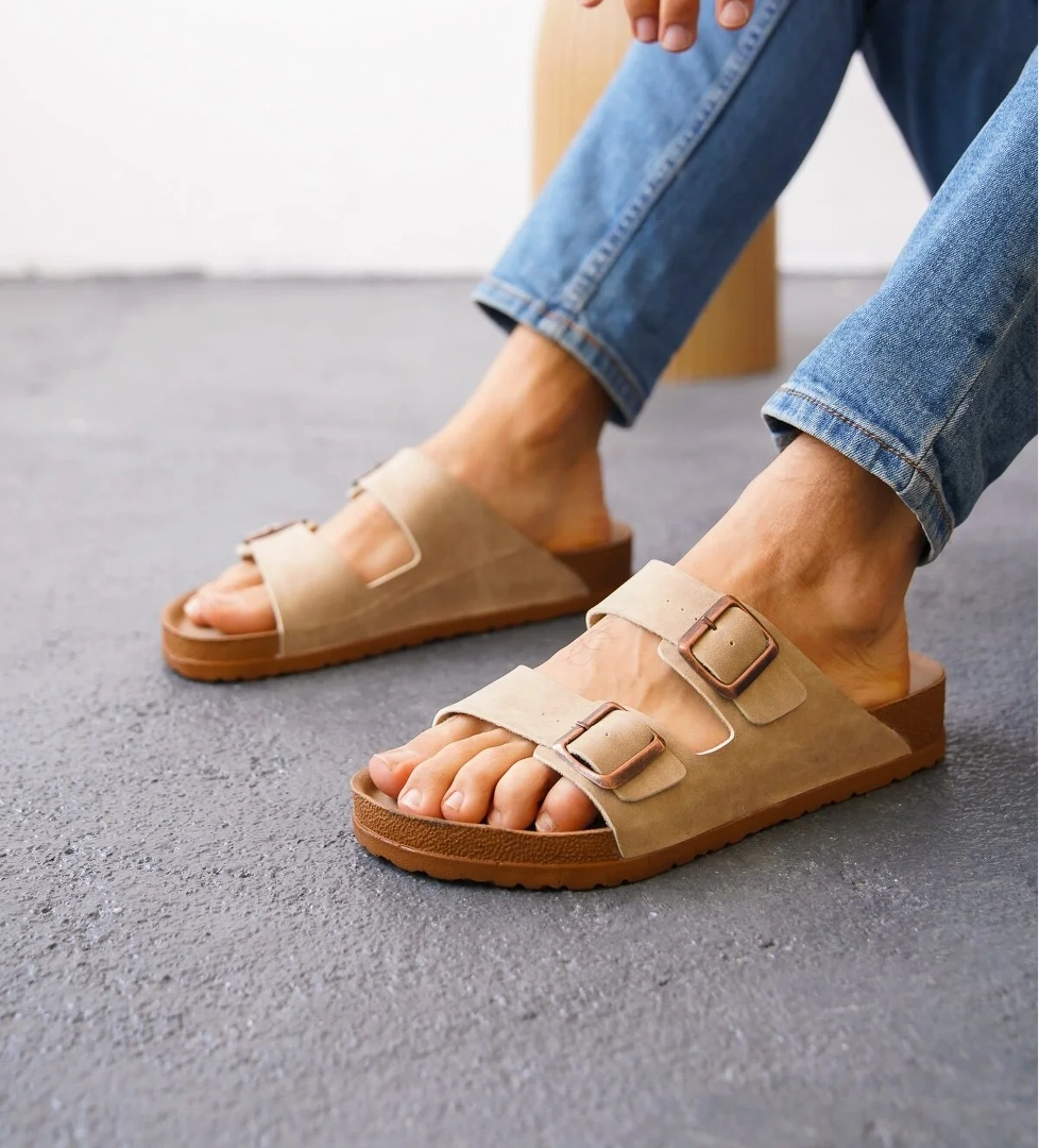 Arizona Günlük Ortopedik Unisex Çift Tokalı Terlik