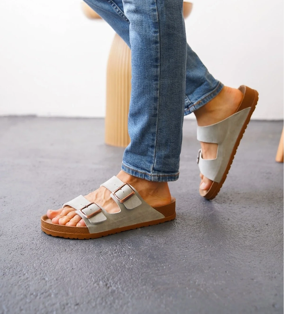 Arizona Günlük Ortopedik Unisex Çift Tokalı Terlik