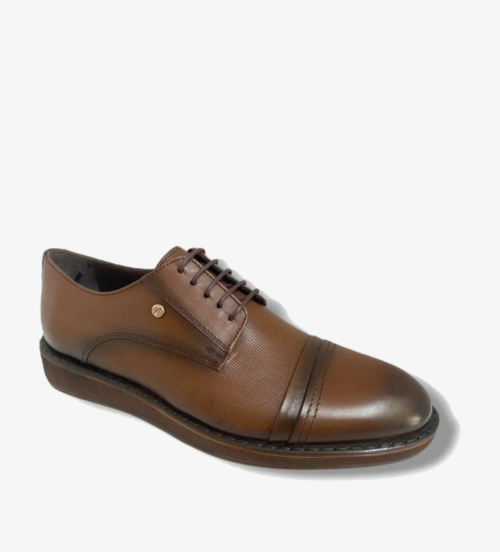 0311-25 Hakiki Baskı Deri Eva Erkek Ayakkabı - Görsel 1