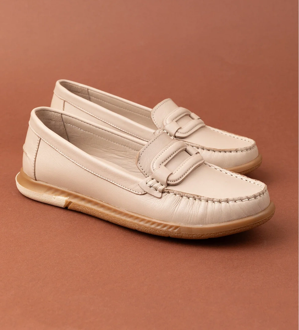 Gondol Kadın Hakiki Deri Günlük Rahat Klasik Ayakkabı hl.24105