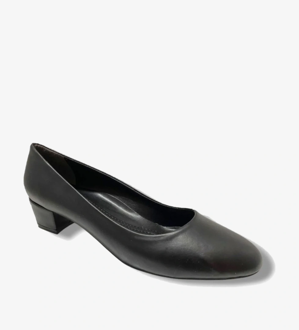 C-shoes Tr30-25 Deri Oval Burun Kalın Topuklu Kadın Ayakkabı 41-42 model görseli