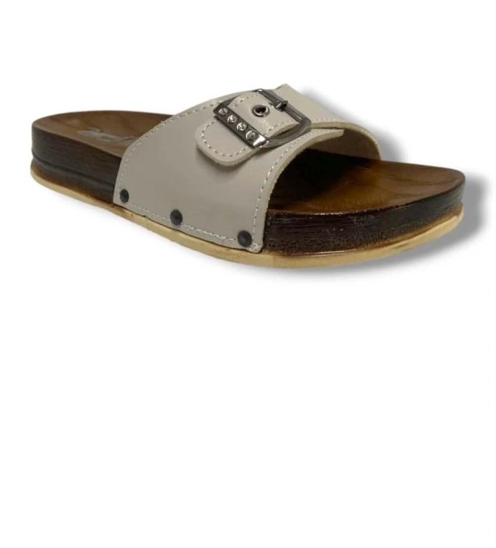 Parmi 21501-25 Deri Anatomik Tek Bant Kadın Terlik