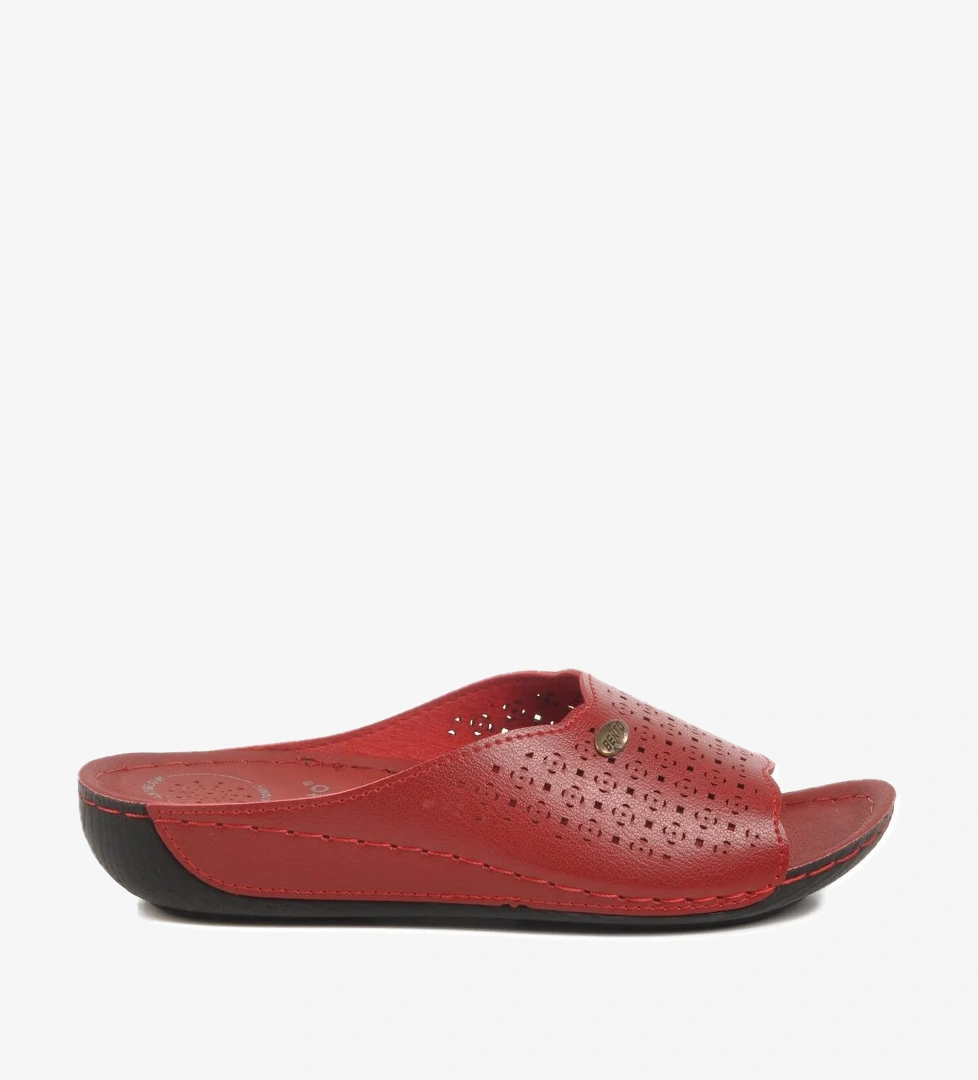 Aspor Kırmızı Anatomik Kadın Düz Terlik