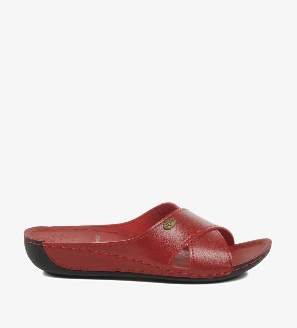 Aspor Kırmızı Anatomik Kadın Düz Terlik