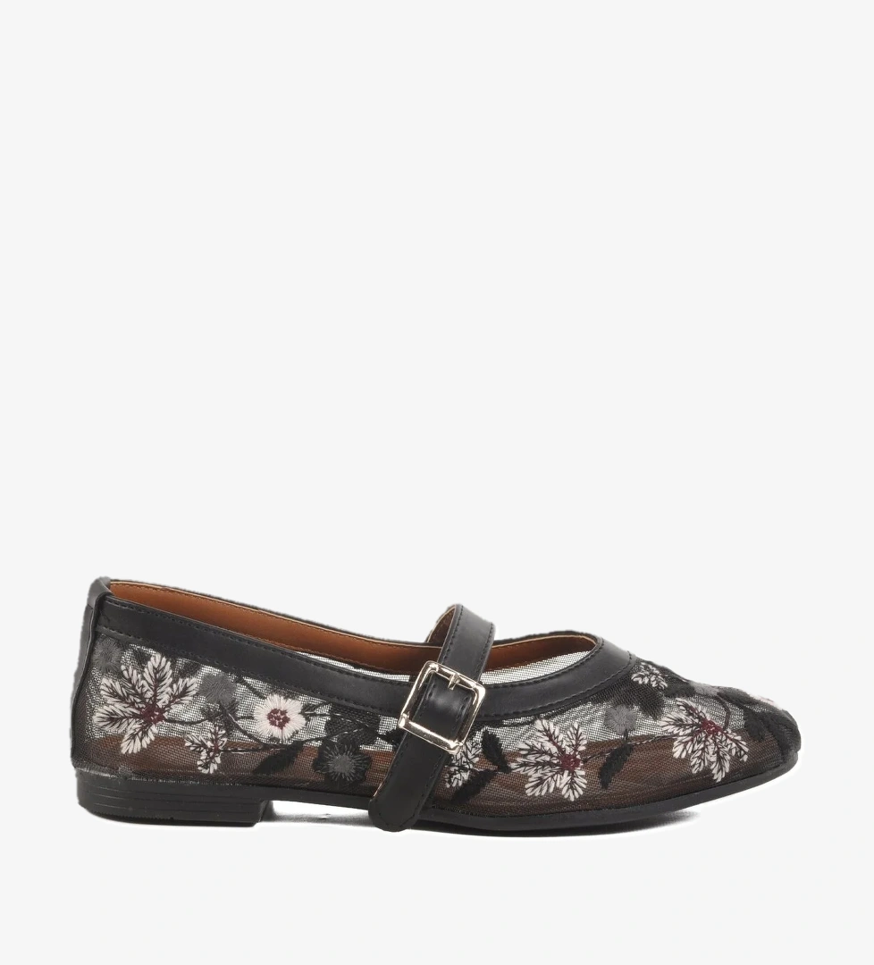 A Spor Aspor Siyah İşlemeli Kadın Babet model görseli