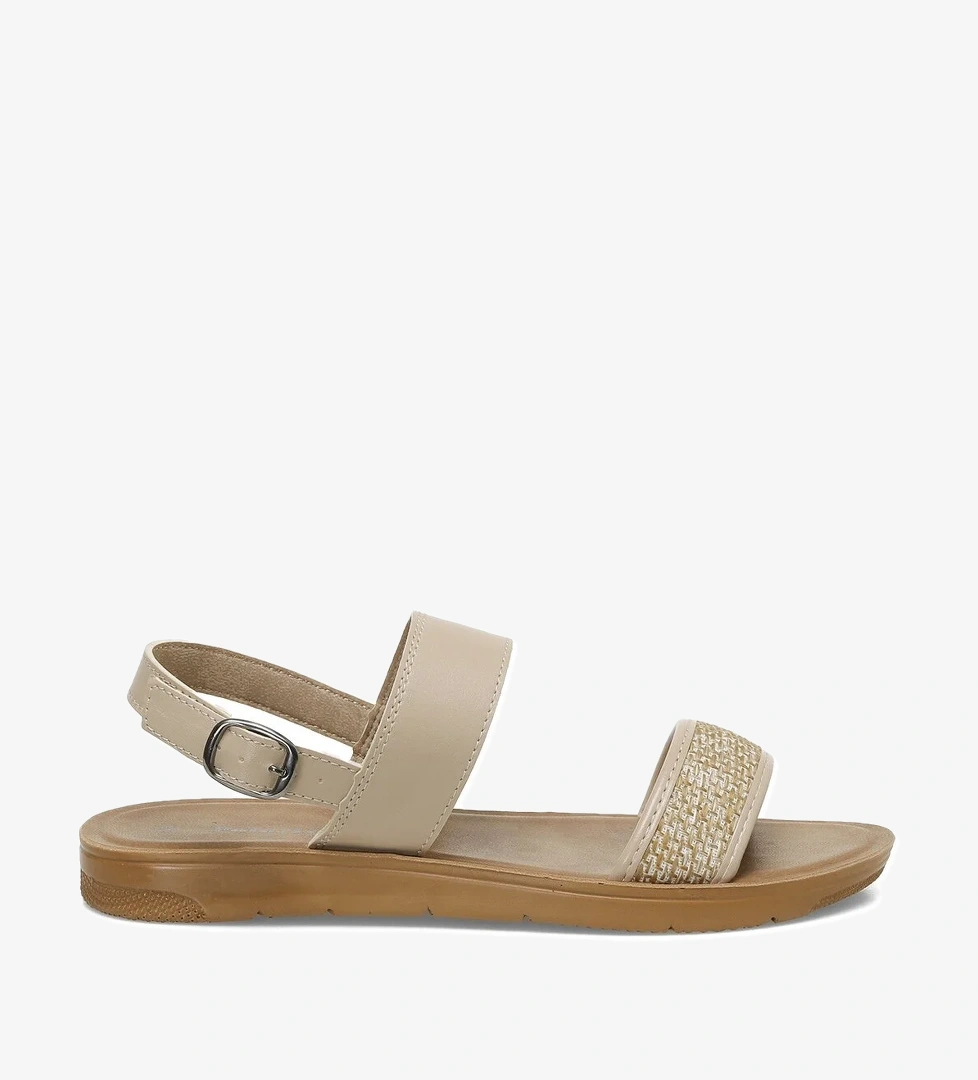 323688.Z 5FX Bej Kadın Düz Sandalet - Görsel 1