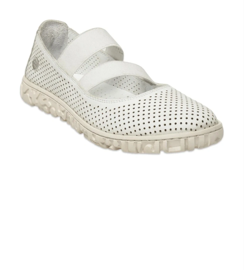 D25Ya-645 Günlük Beyaz Kadın Babet