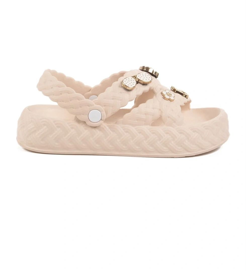 Ekru Eva Hafif Esnek Kadın Terlik 804 Z