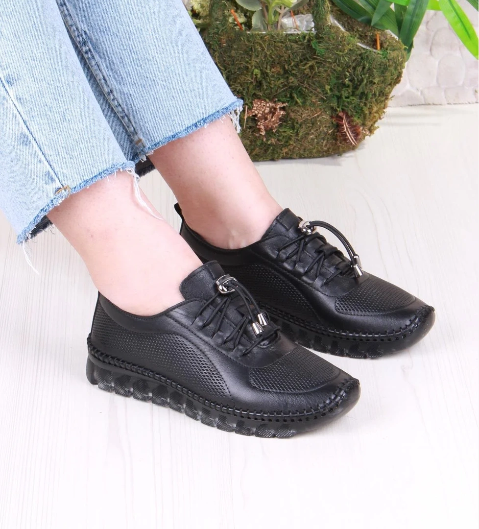 0006-D Anatomik Rahat Yumuşak Hakiki Deri Kadın Ayakkabı